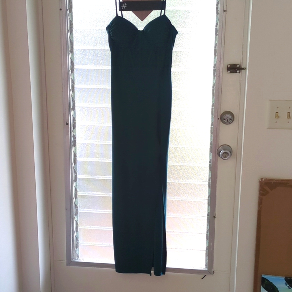 Emerald green elegant dress